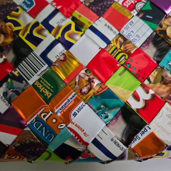 Nahui Ollin Gum Candy Wrapper Clutch Wristlet Colorful - Picture 3 of 6